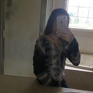 🌿•TYE DYE LONG SLEVE SHIRT WITH WIDE SLEEVE•🌿